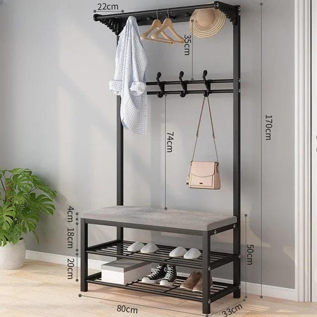 Entry Organizer Coat Hanger Elegant Shoe Rack