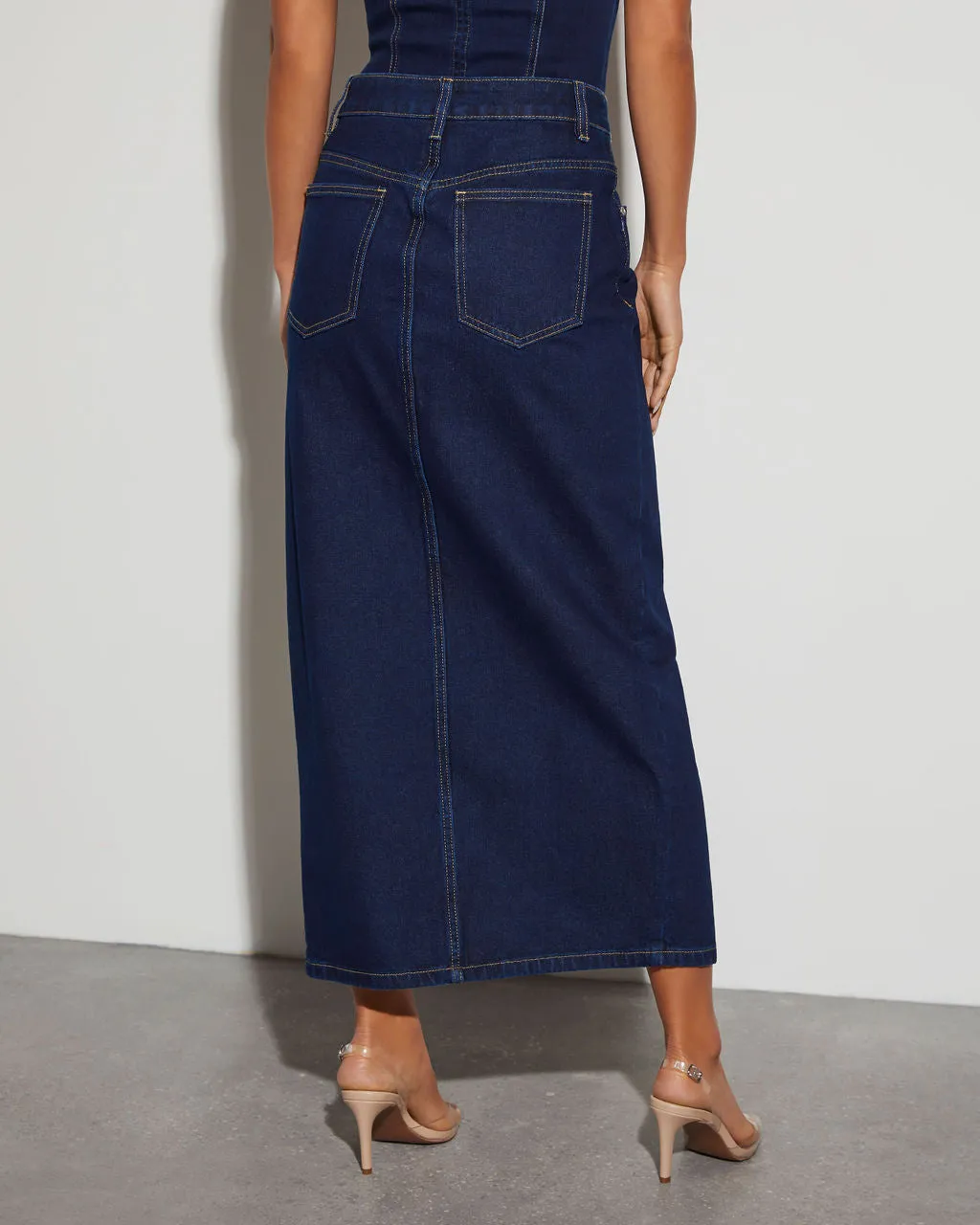 Erica Denim Midi Skirt