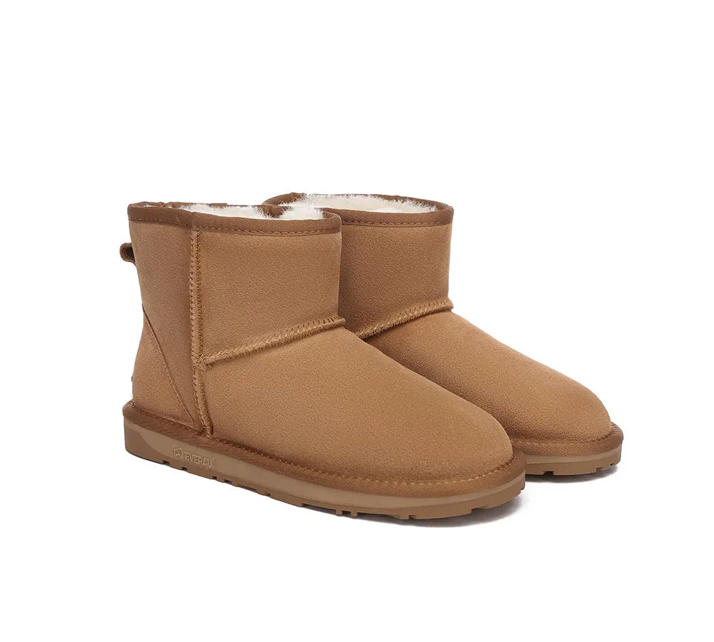 EVERAU® UGG Boots Sheepskin Wool Ankle Mini Classic Suede