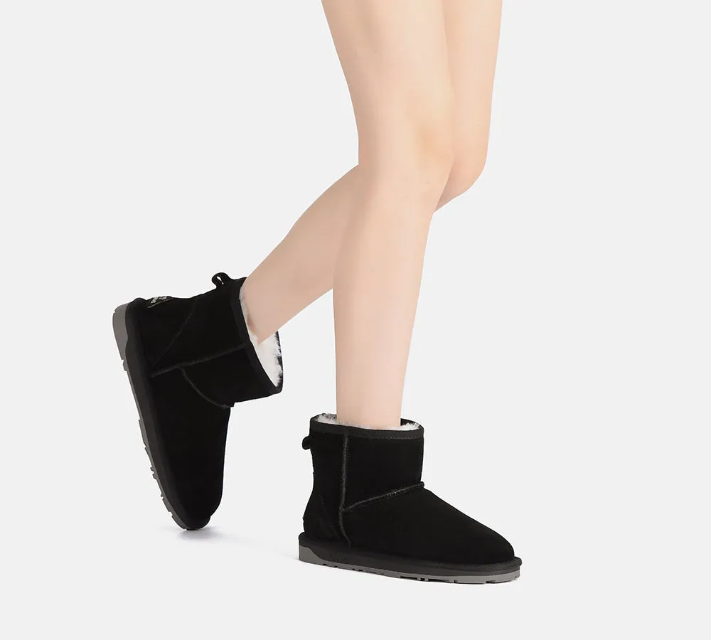 EVERAU® UGG Boots Sheepskin Wool Ankle Mini Classic Suede