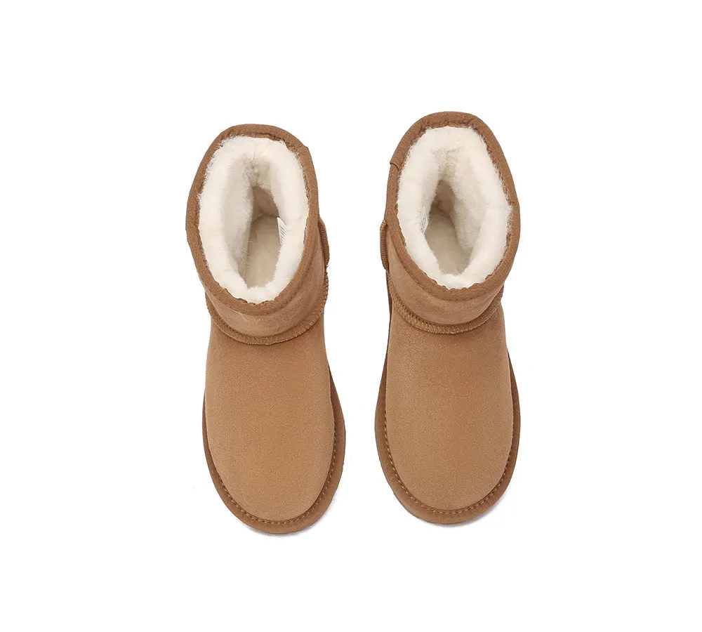 EVERAU® UGG Boots Sheepskin Wool Ankle Mini Classic Suede