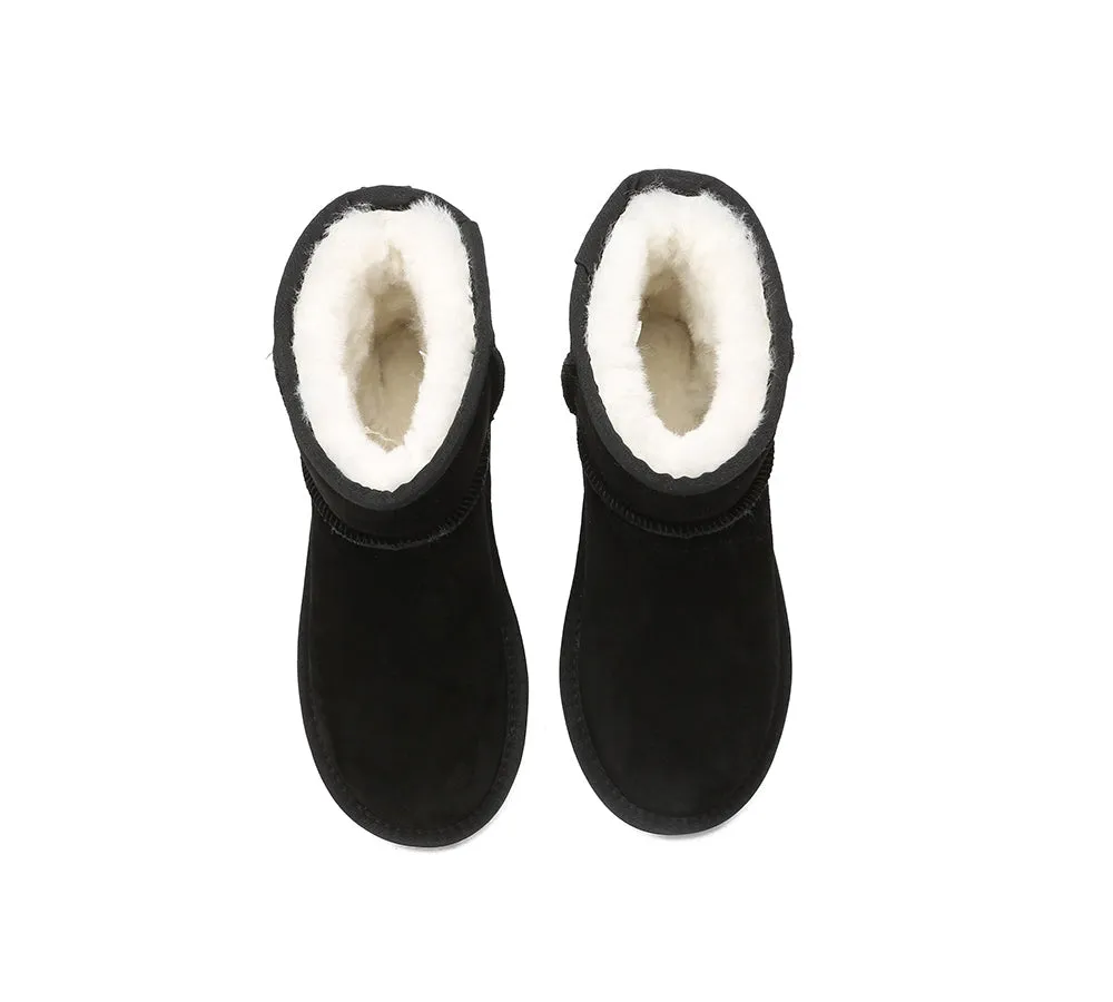 EVERAU® UGG Boots Sheepskin Wool Ankle Mini Classic Suede