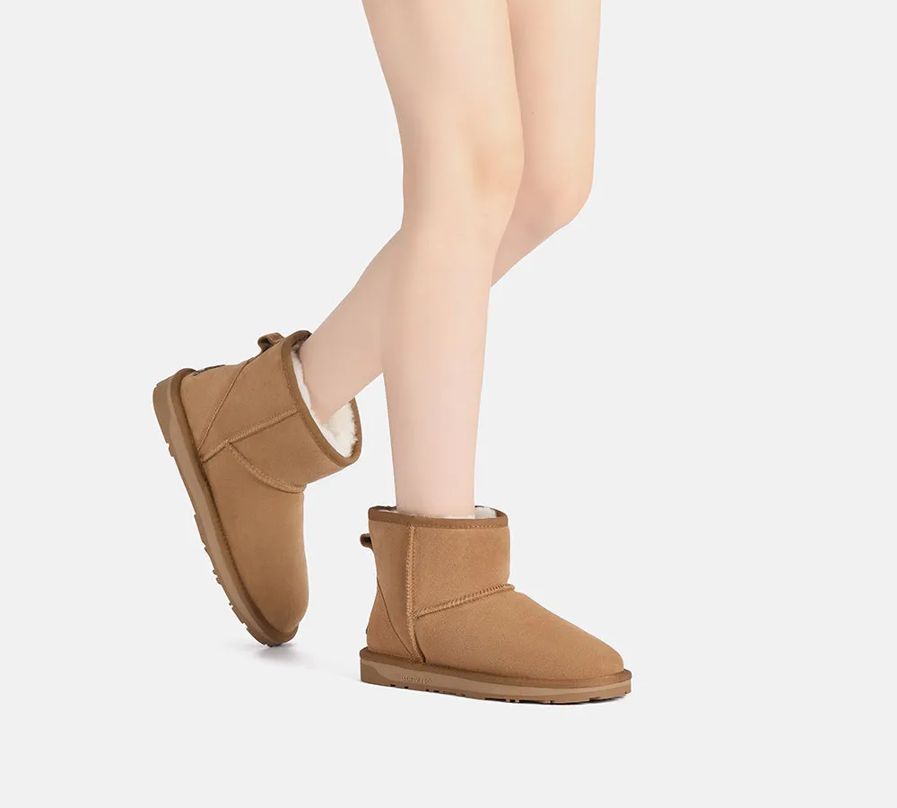 EVERAU® UGG Boots Sheepskin Wool Ankle Mini Classic Suede