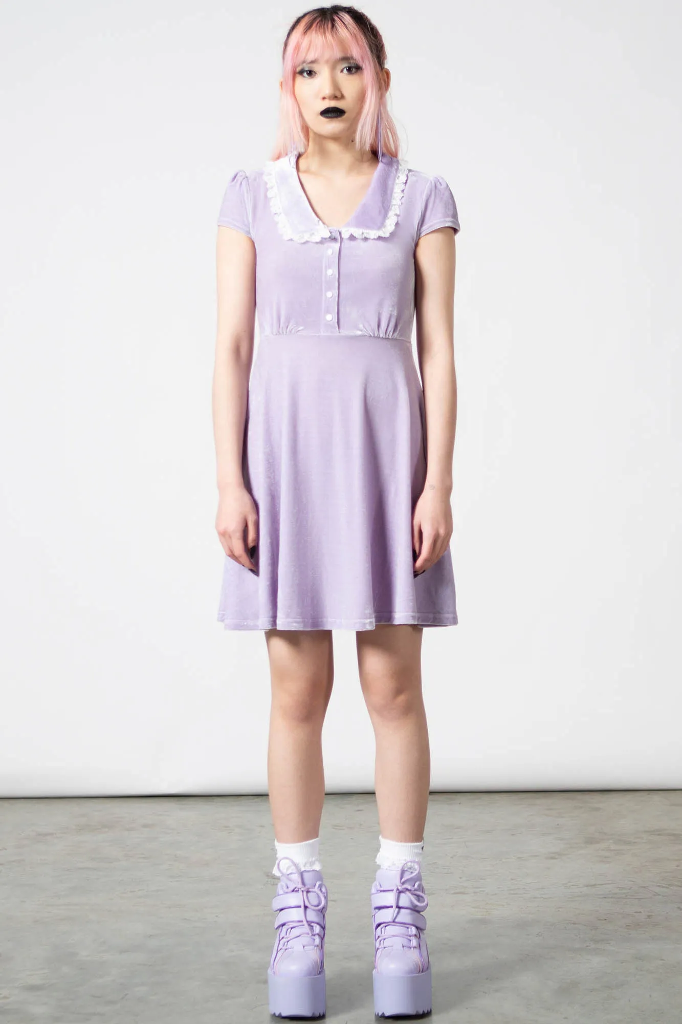 Every Mourning Collar Dress [PASTEL LILAC]