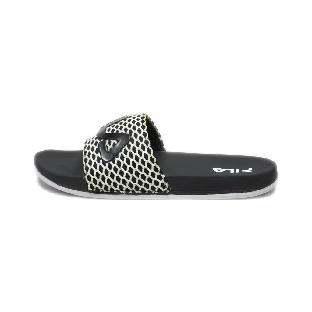 Fila Slippers Fabric Black Colour For Women