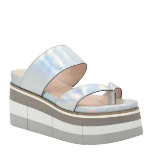 FLUX in SILVER Platform Sandals