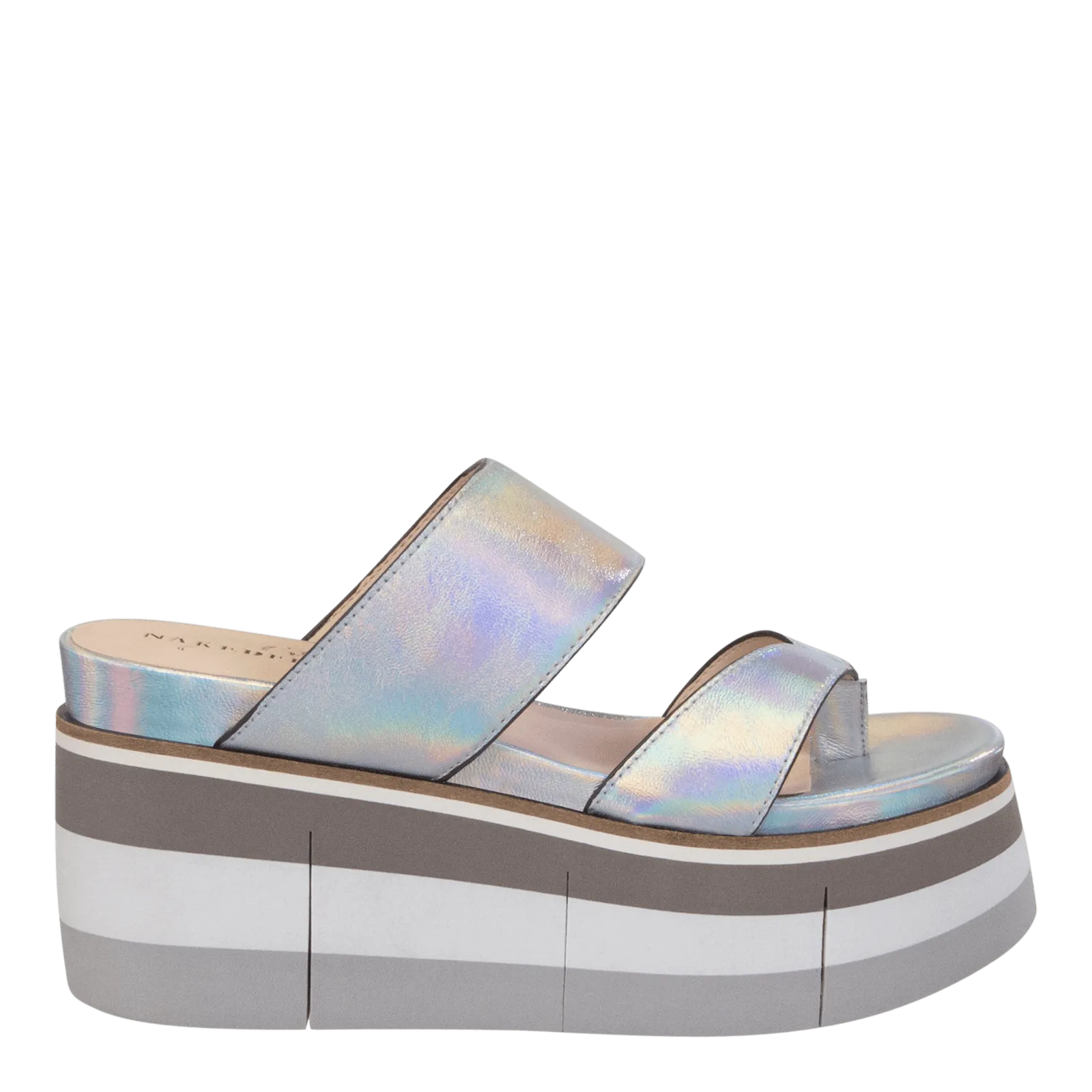 FLUX in SILVER Platform Sandals