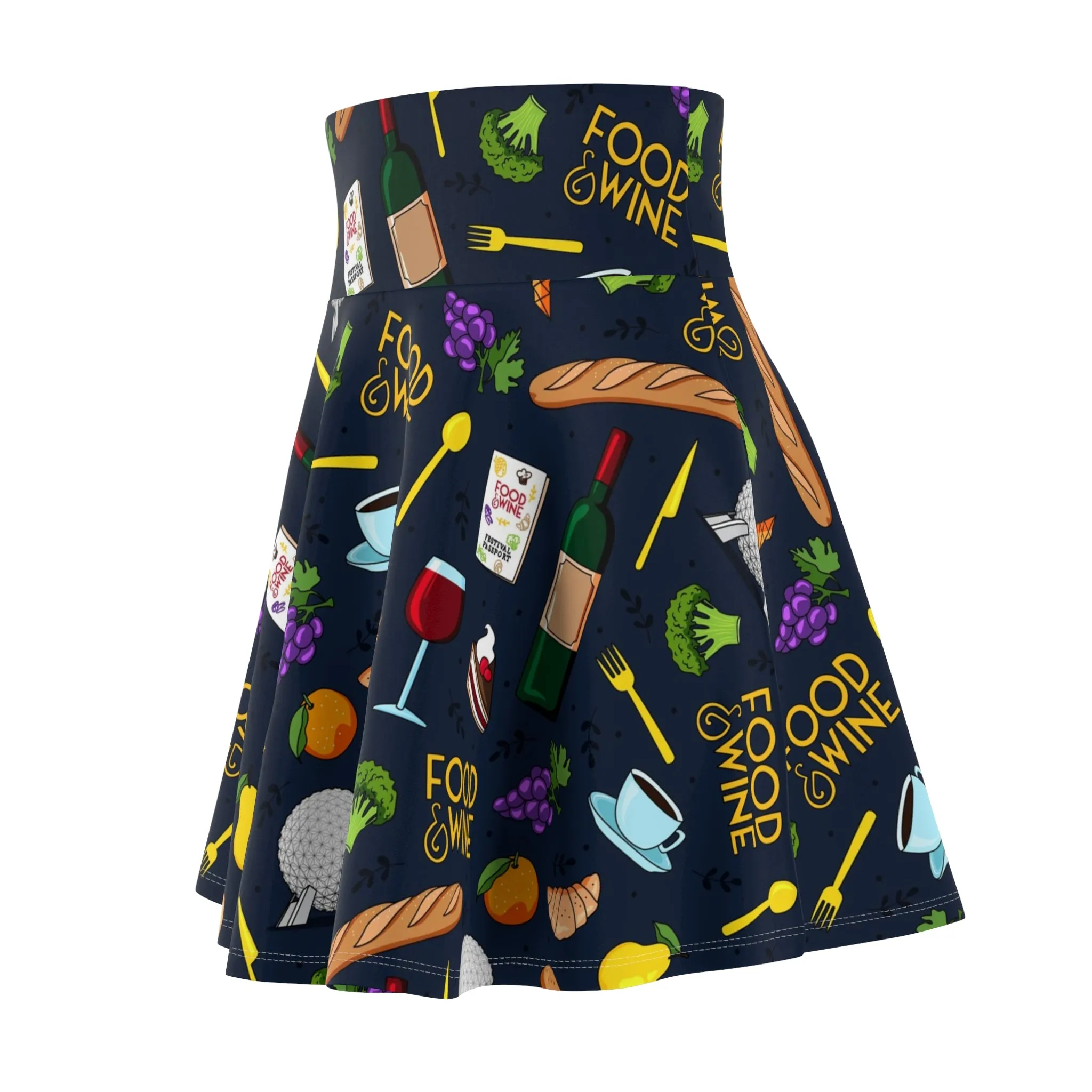 Food And Wine Women's Skater Skirt