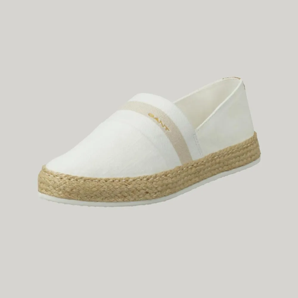 Gant Footwear  Women's Raffiaville Espadrille White M