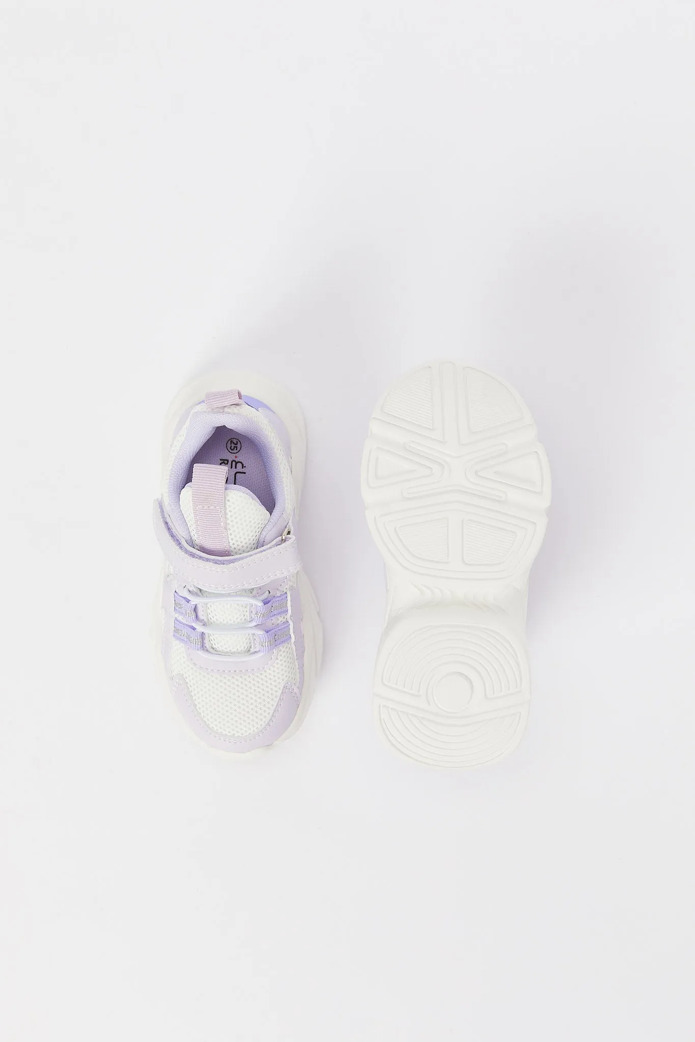 Girls Lilac Velcro Chunky Sneaker