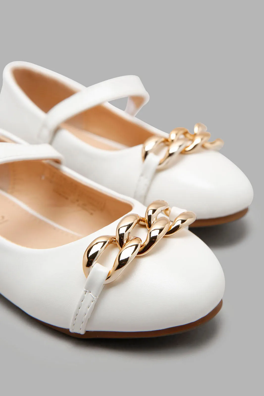 Girls White Chain Ballerina