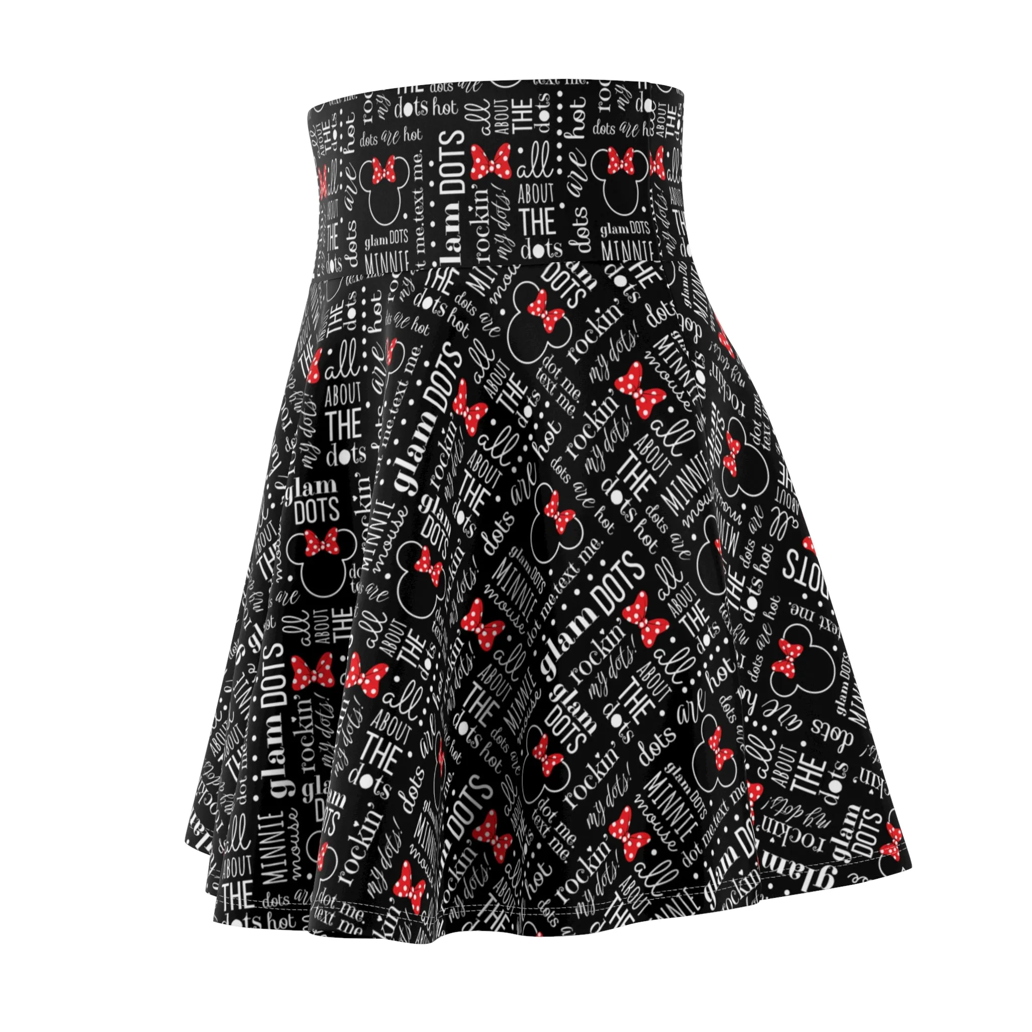 Glam Dots Women's Skater Skirt