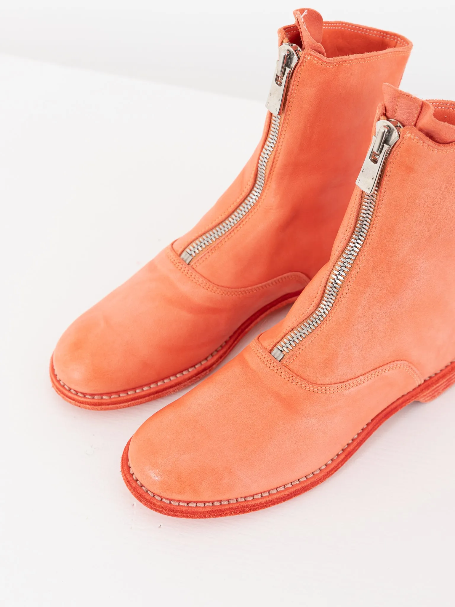 Guidi Front Zip Boot 210, Coral