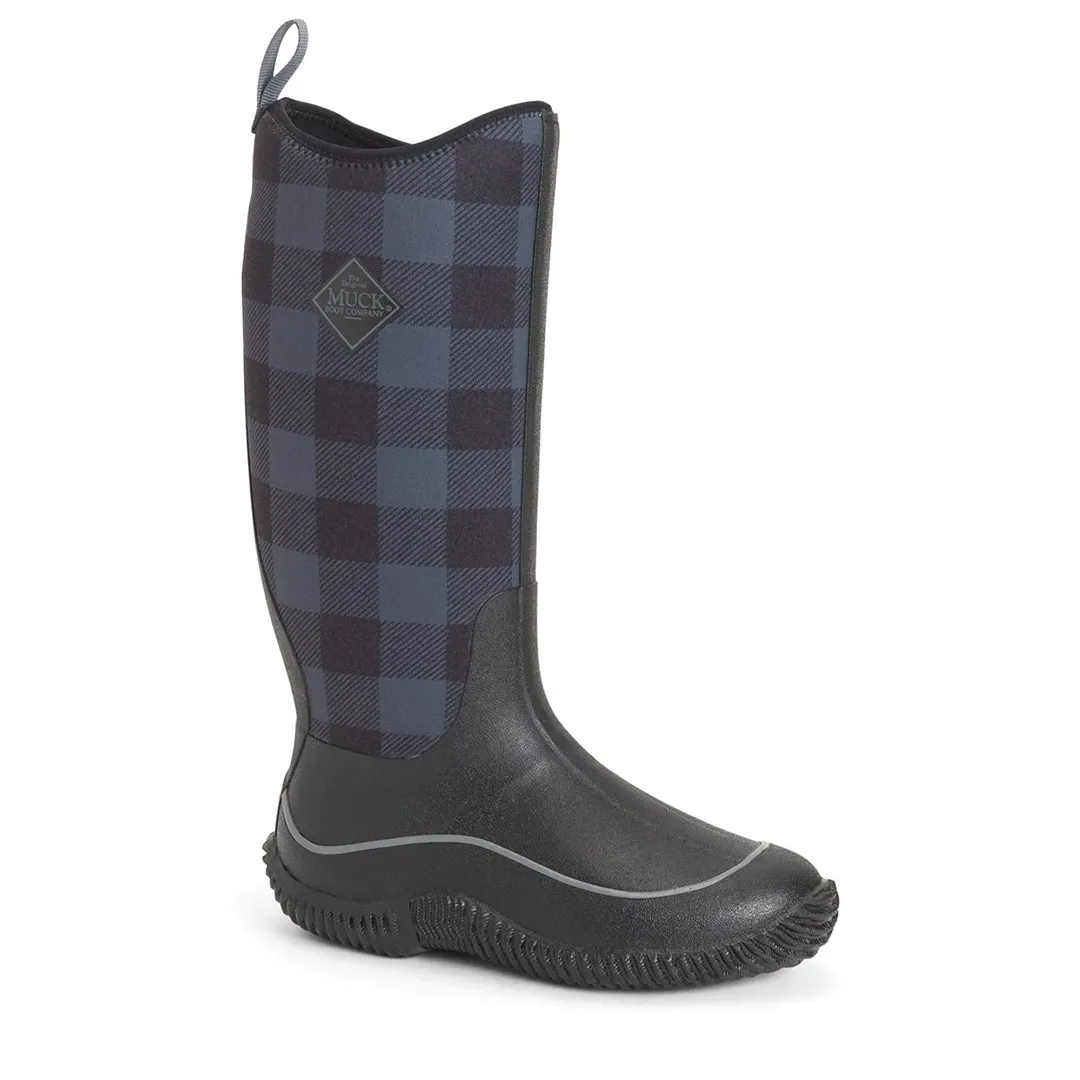 Hale Tall Boots - Black/Grey Plaid by Muckboot