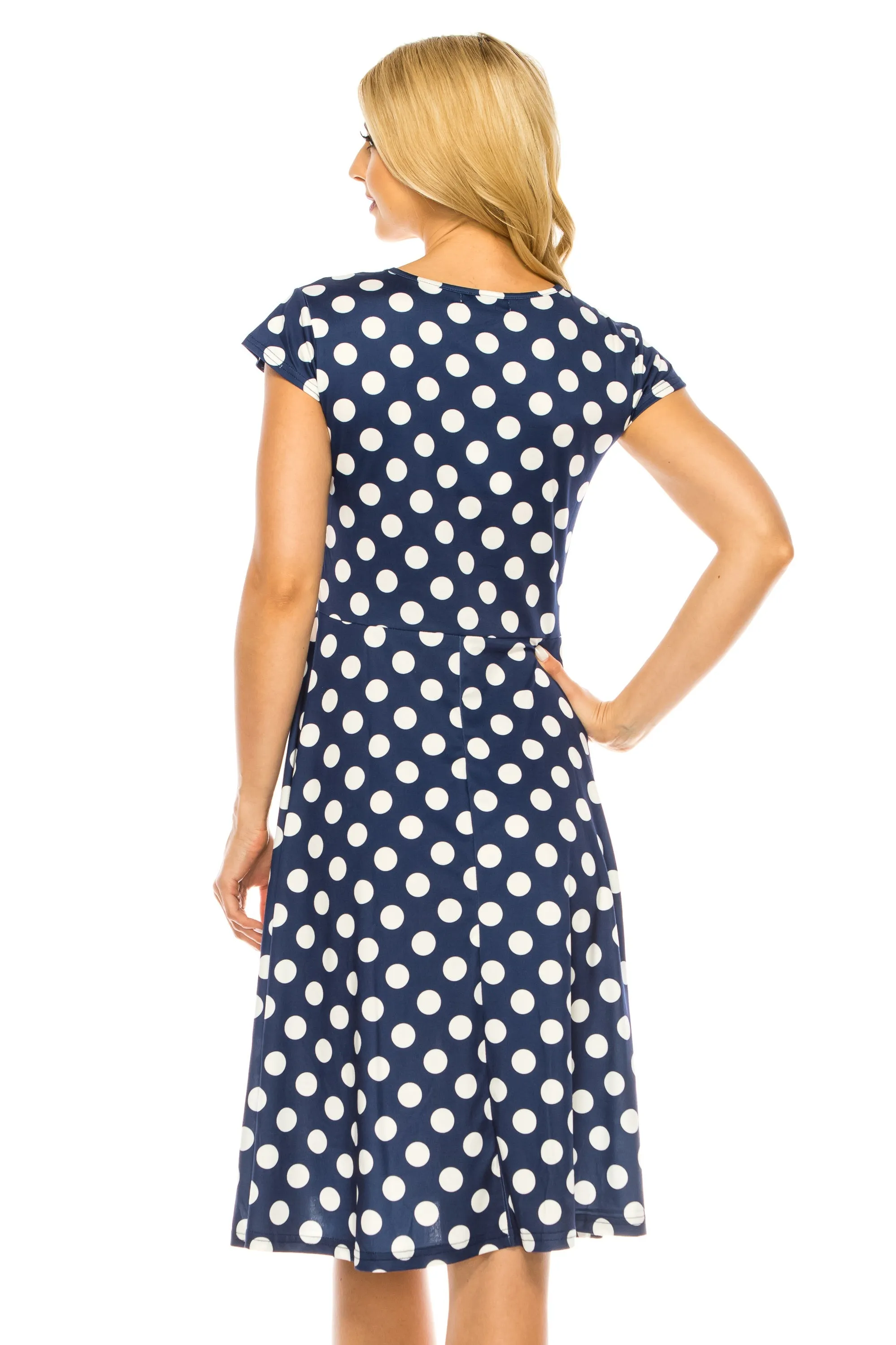 Haute Edition Women's Print V-Neck Skater Dress