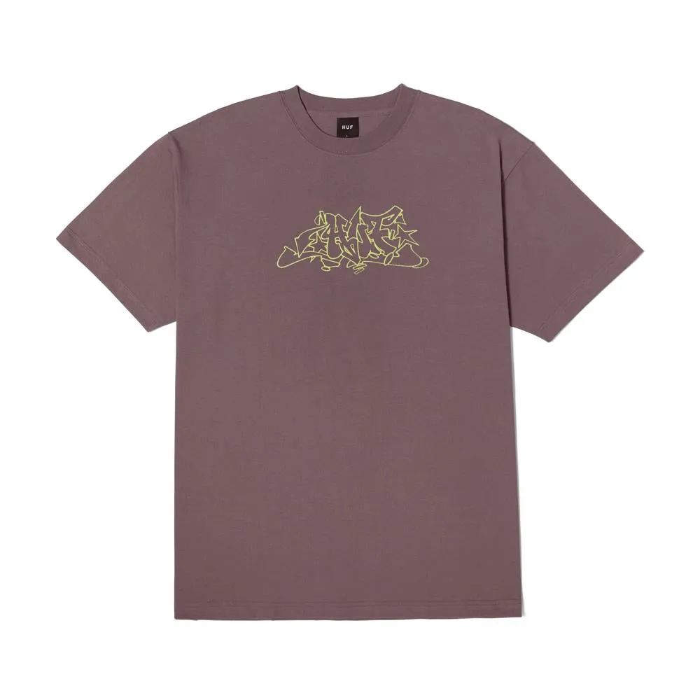 HUF Outlines Short Sleeve T-Shirt Light Plum