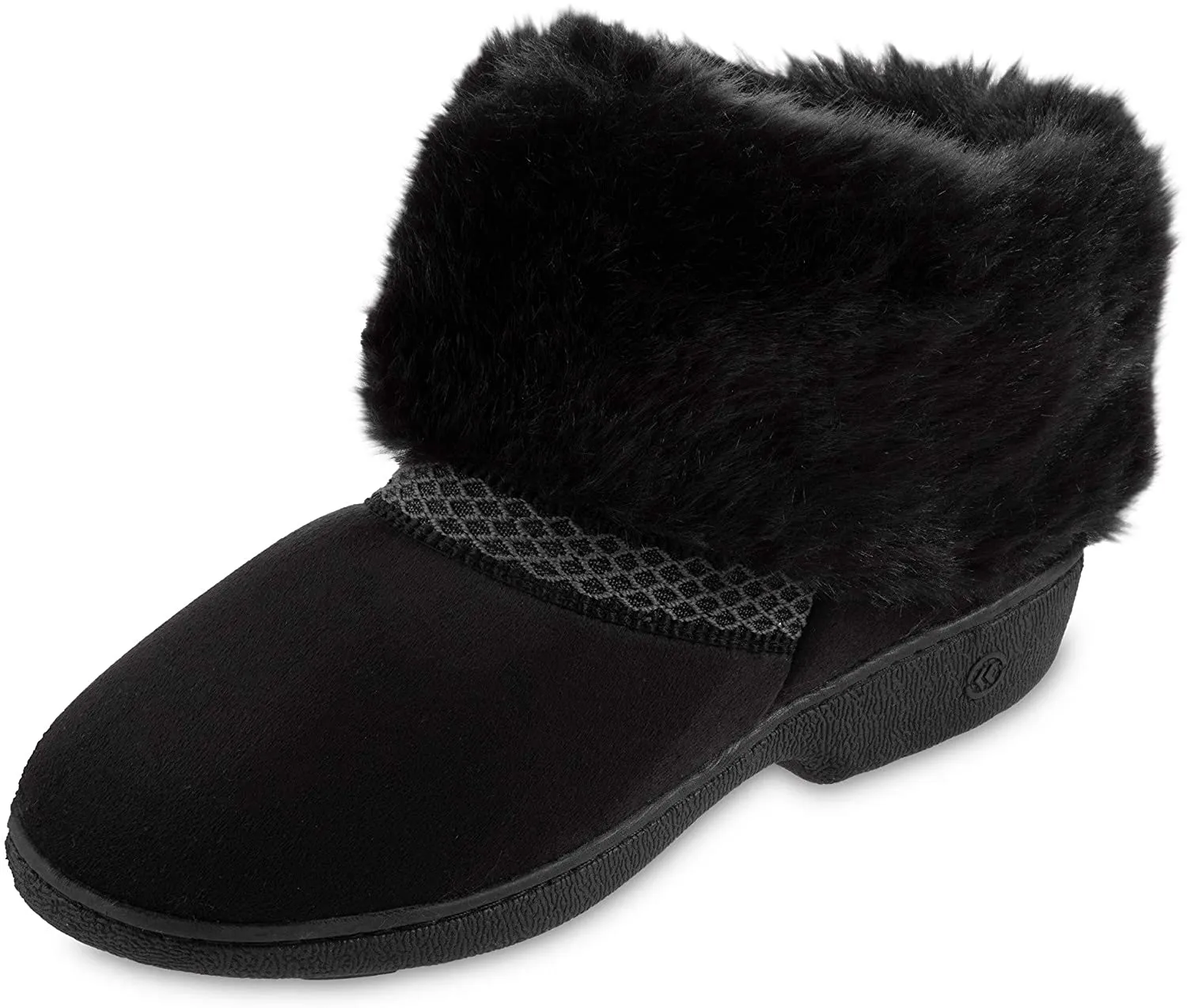 isotoner Women's Recycled Microsuede Mallory Boot Slipper