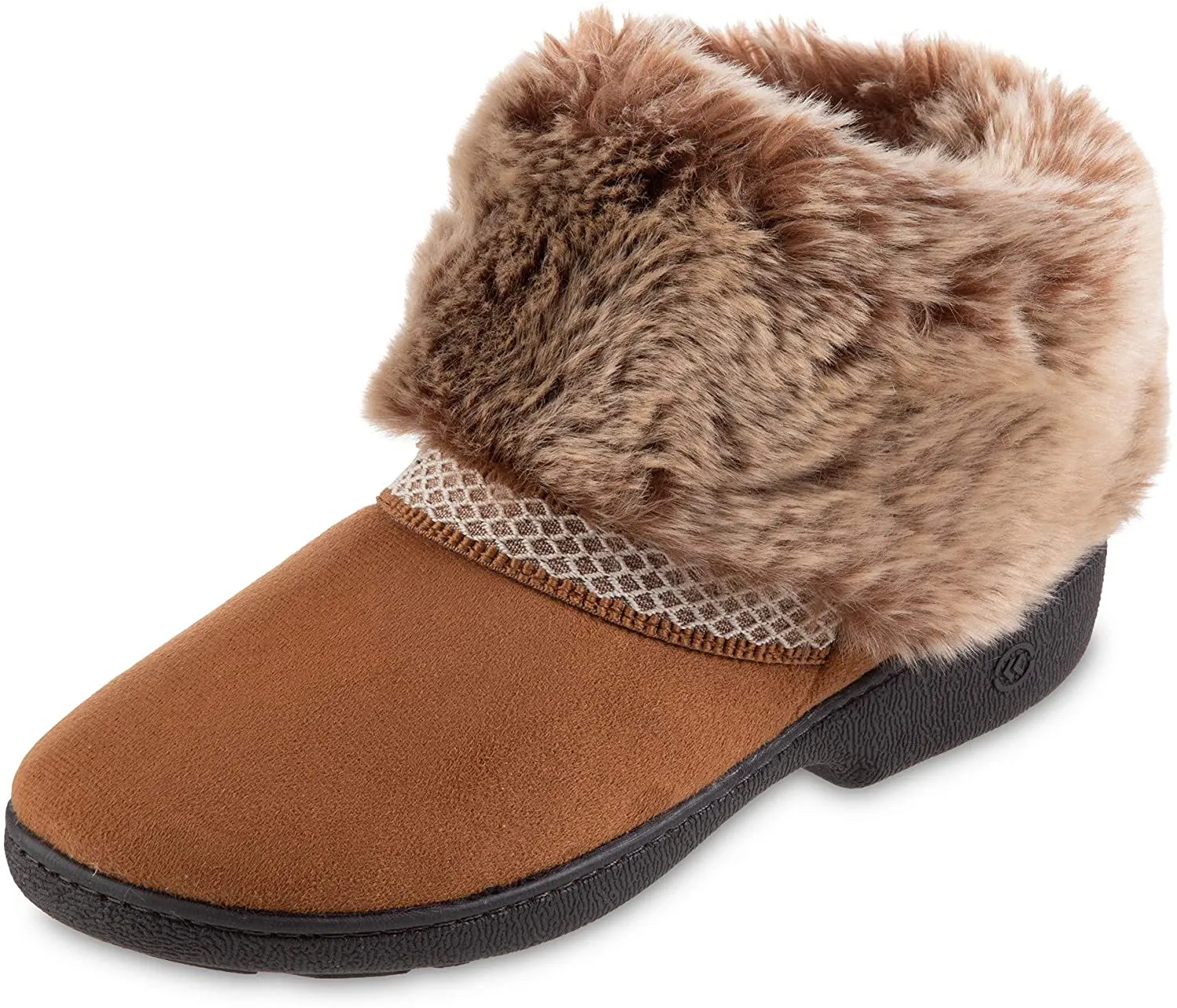 isotoner Women's Recycled Microsuede Mallory Boot Slipper