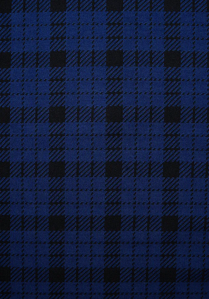 Jagger Blue & Black Check Jacquard Dress