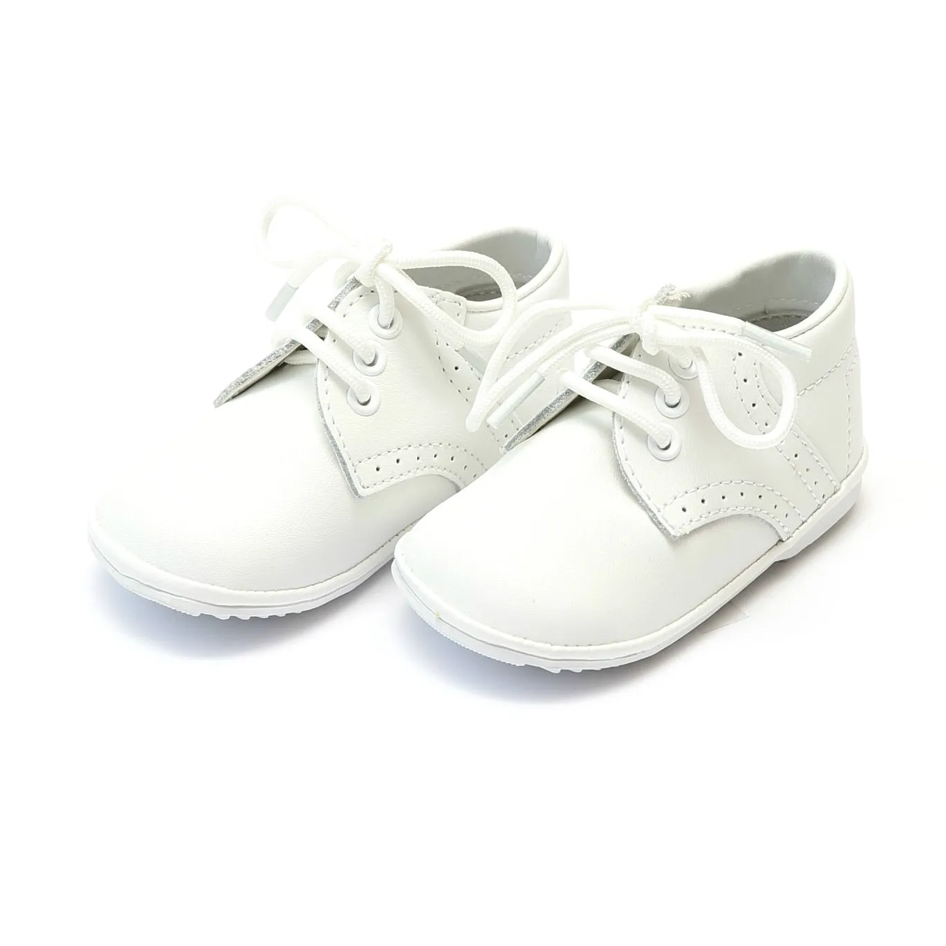 James Boy's Leather Lace Up Shoe - White