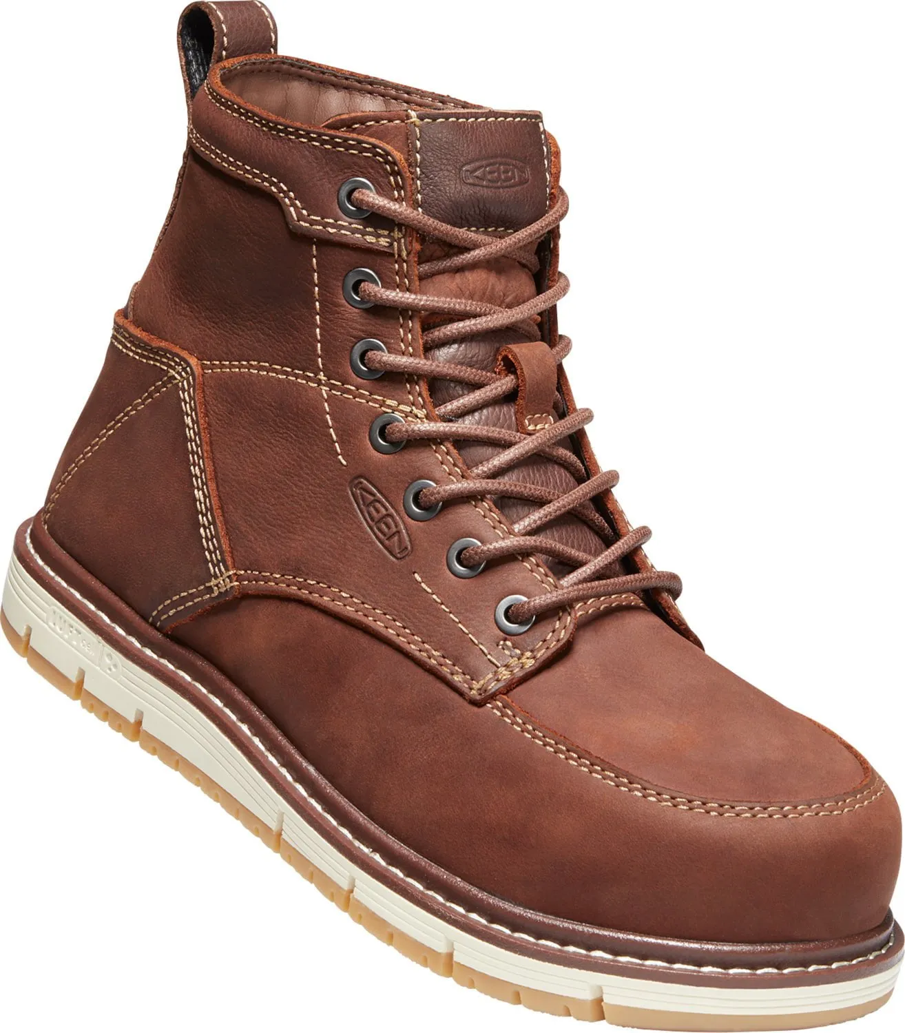 Keen Utility Womens San Jose 6in Gingerbread Leather Work Boots