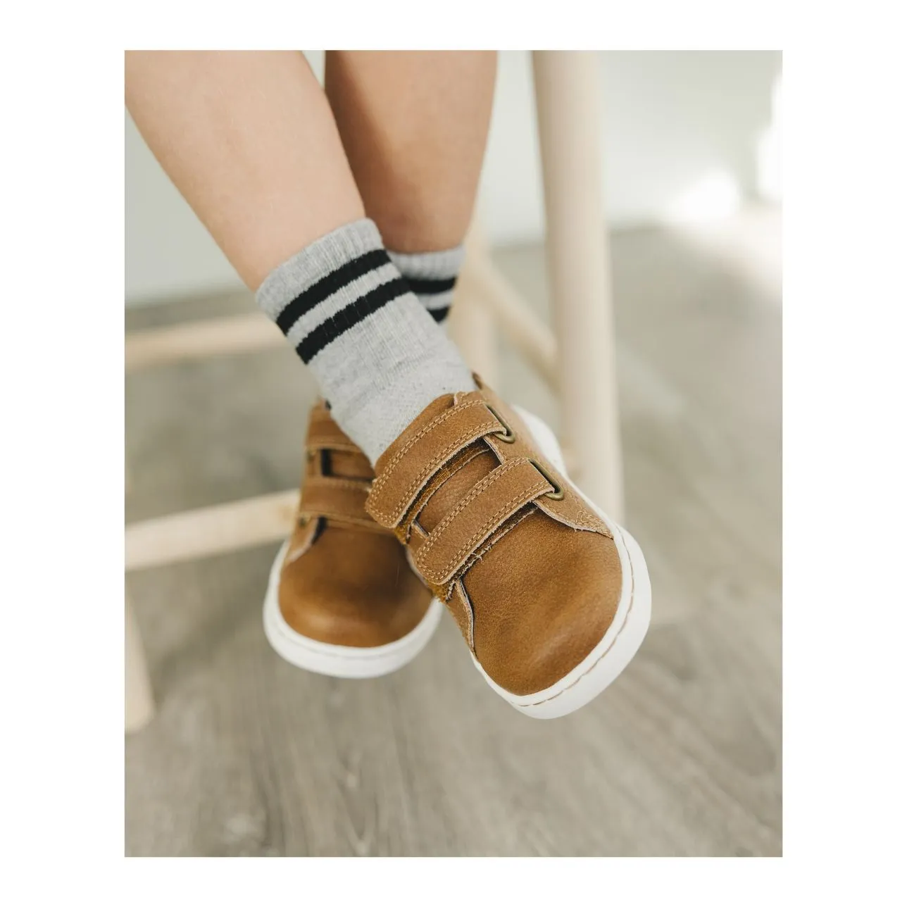 Kyle Double Velcro Sneaker - Chestnut