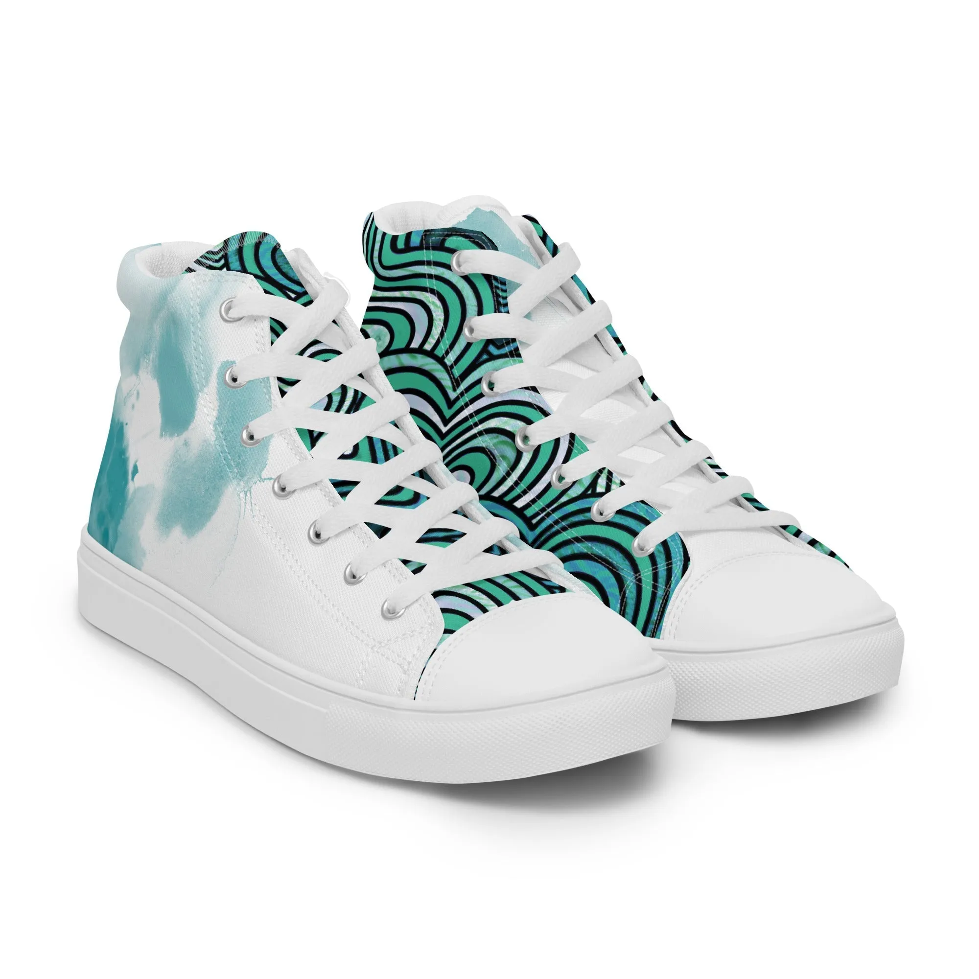 Loving Women’s Lace-Up Canvas High-Top Sneakers