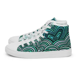 Loving Women’s Lace-Up Canvas High-Top Sneakers