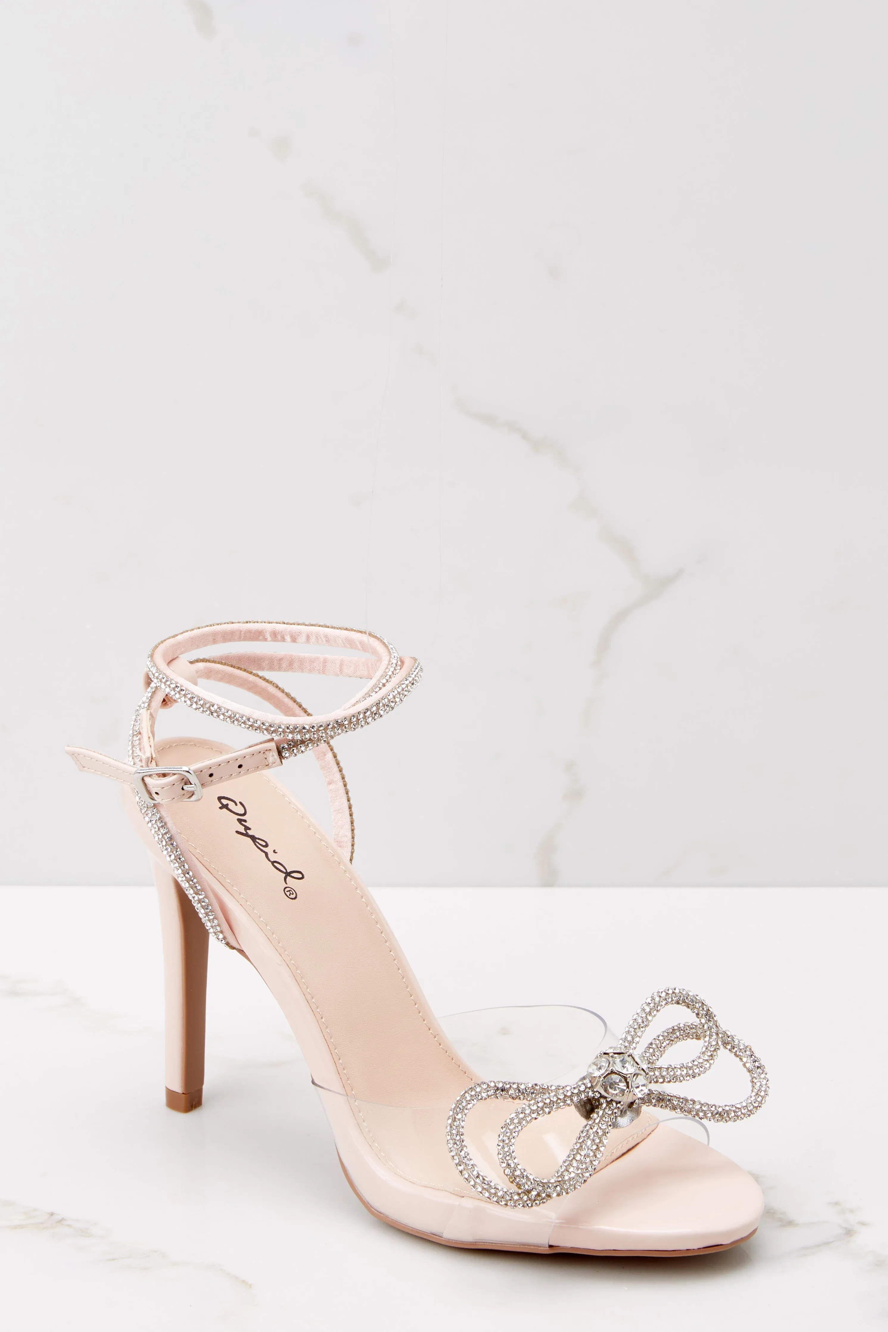 Luxurious Lady Nude Ankle Strap Heels