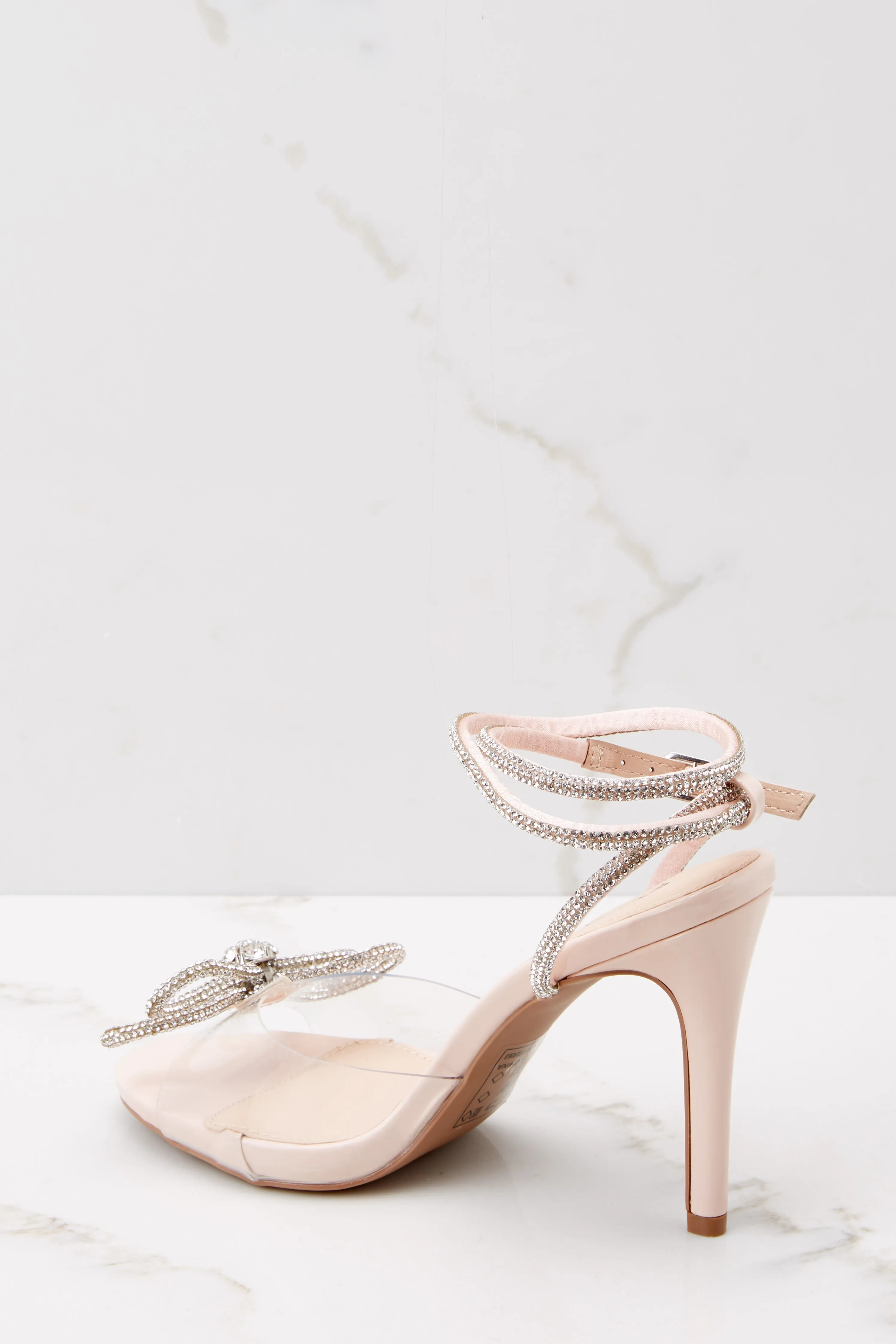 Luxurious Lady Nude Ankle Strap Heels