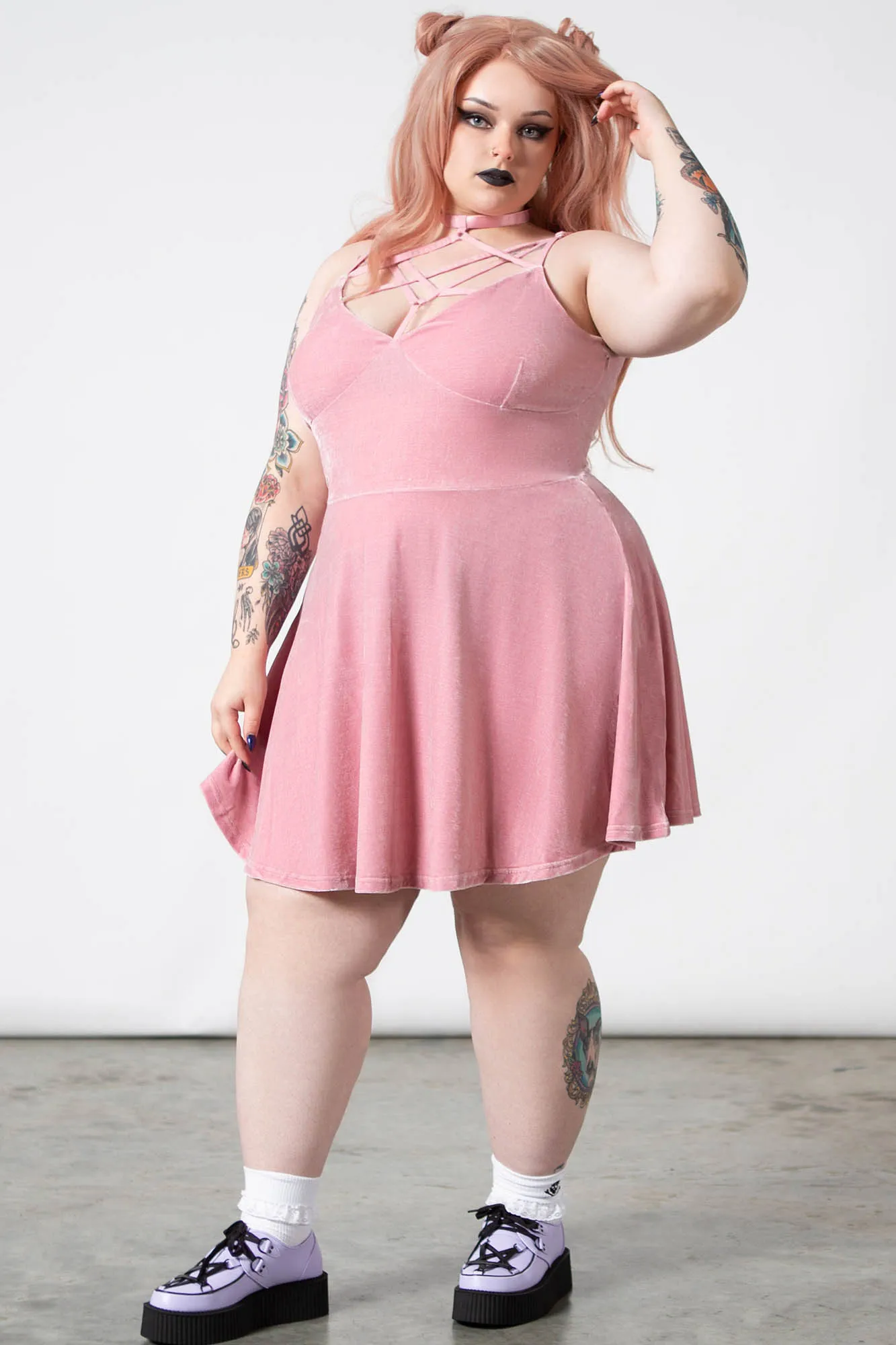 Magica Skater Dress [PASTEL PINK]