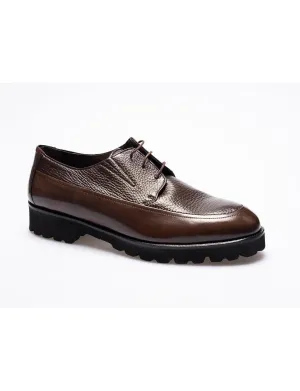 Men  Brown  Genuine Leather Classic Shoes