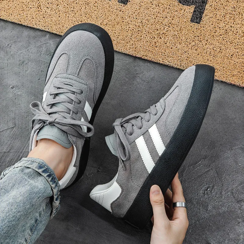 Men Fashion Patchwork Canvas Flat Casual Training Sneakers