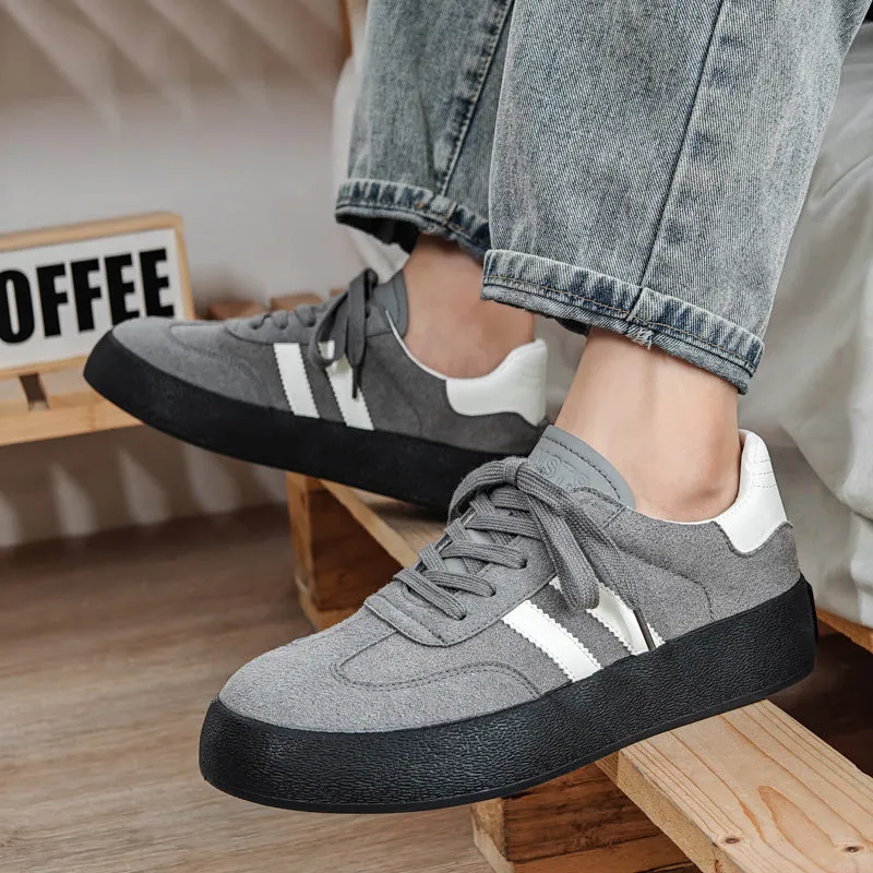 Men Fashion Patchwork Canvas Flat Casual Training Sneakers