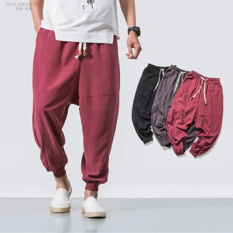 Men Kimono Haori Trousers