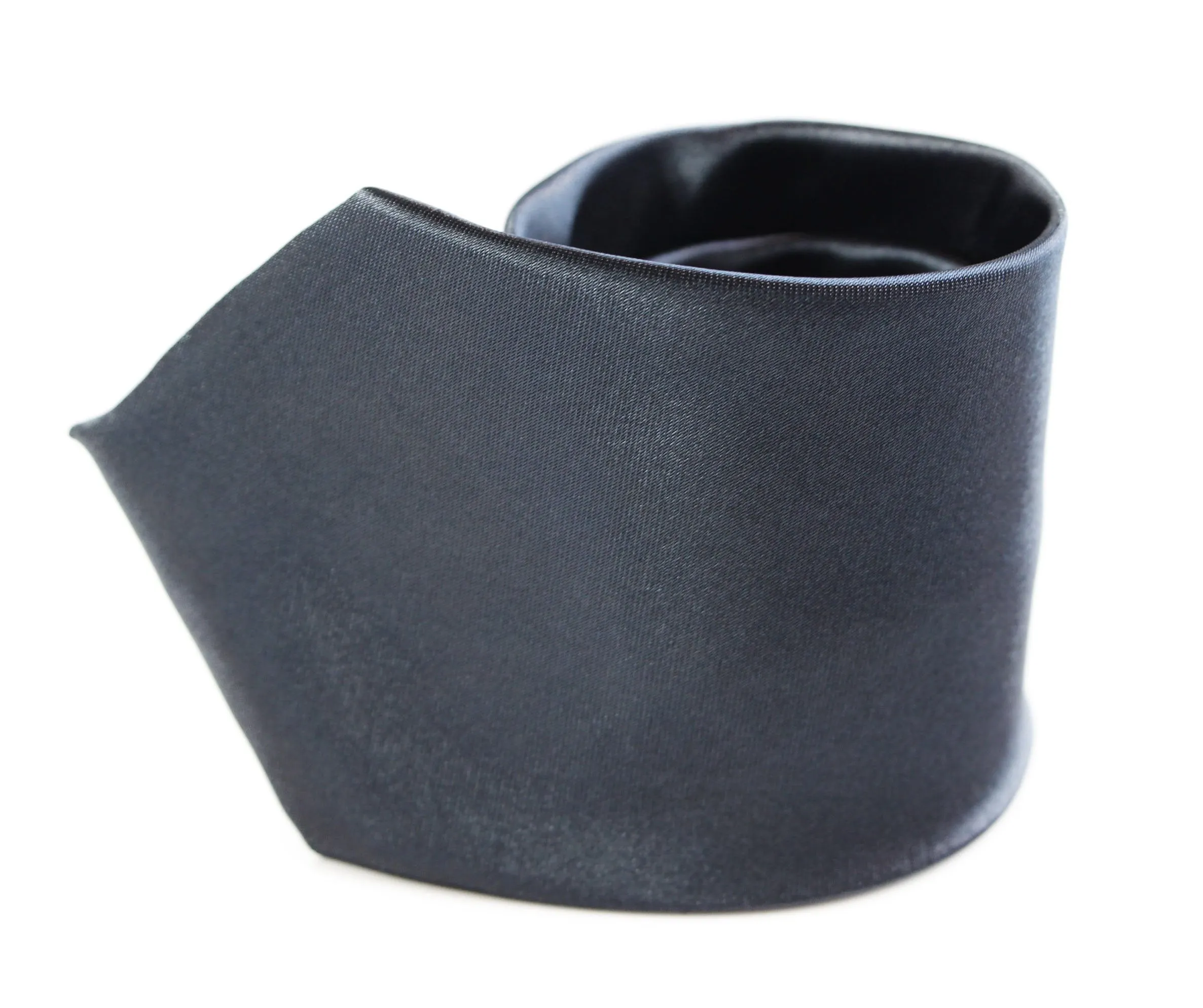 Mens Gunmetal 8cm Plain Neck Tie