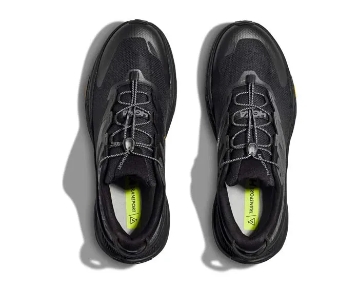 Mens Hoka Transport Wide in Black/Black