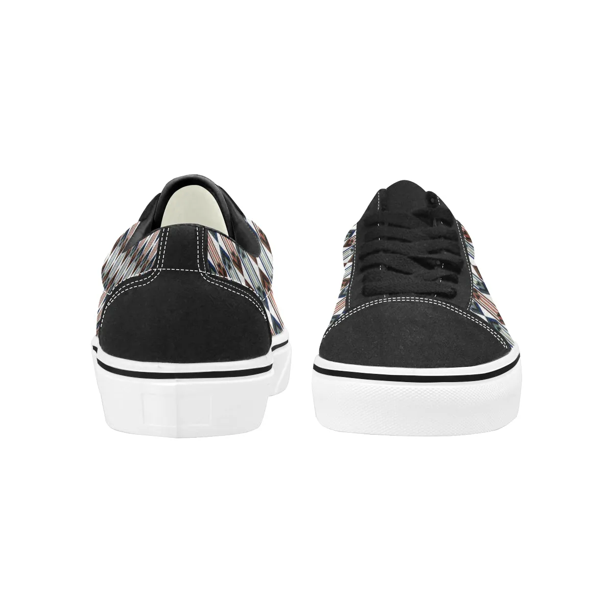 Men's Prism Geometrical Print Low Top Canvas Shoes