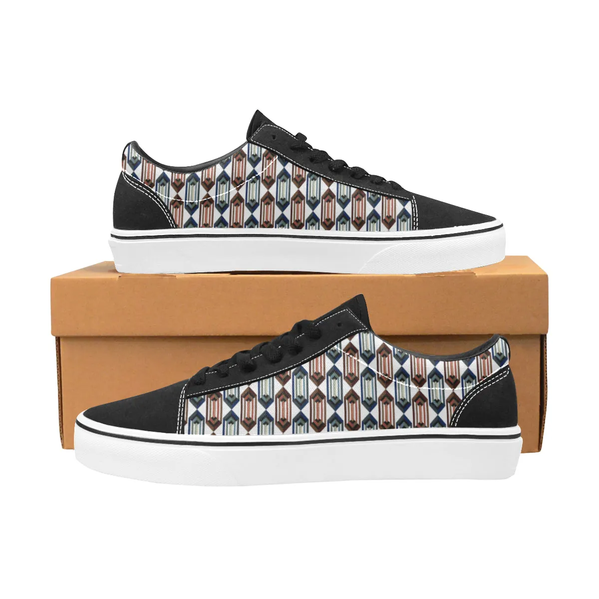 Men's Prism Geometrical Print Low Top Canvas Shoes