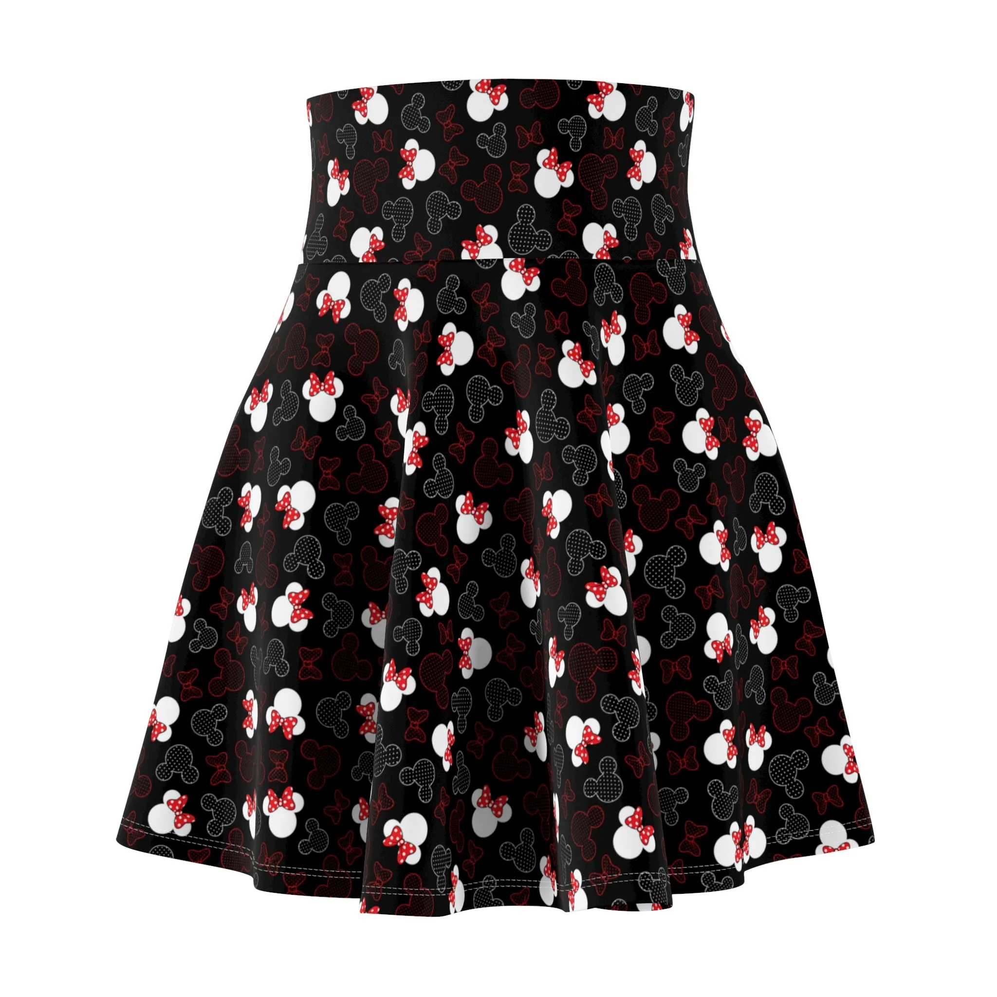 Mickey And Minnie Dots Women's Skater Skirt