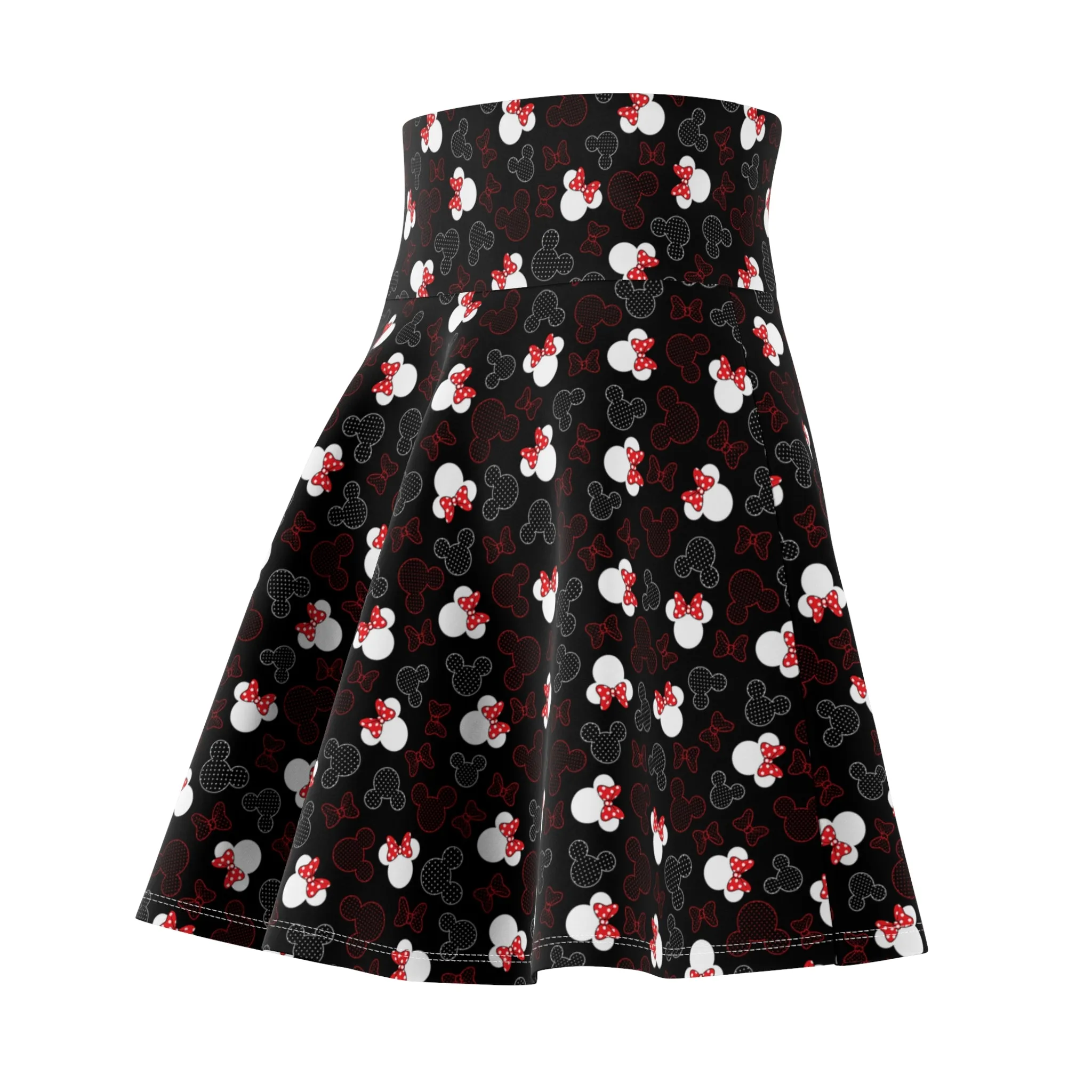 Mickey And Minnie Dots Women's Skater Skirt