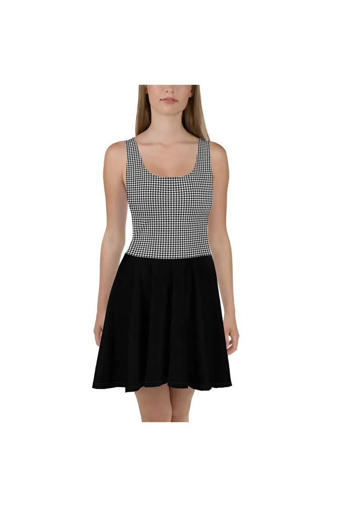 Micro Houndstooth Skater Dress