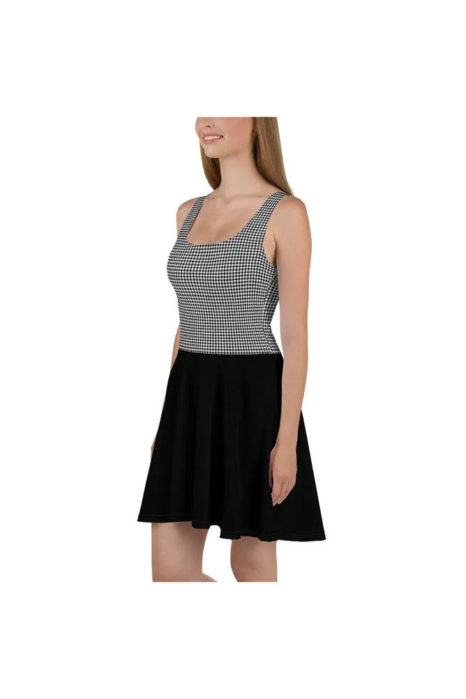 Micro Houndstooth Skater Dress