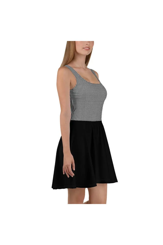 Micro Houndstooth Skater Dress