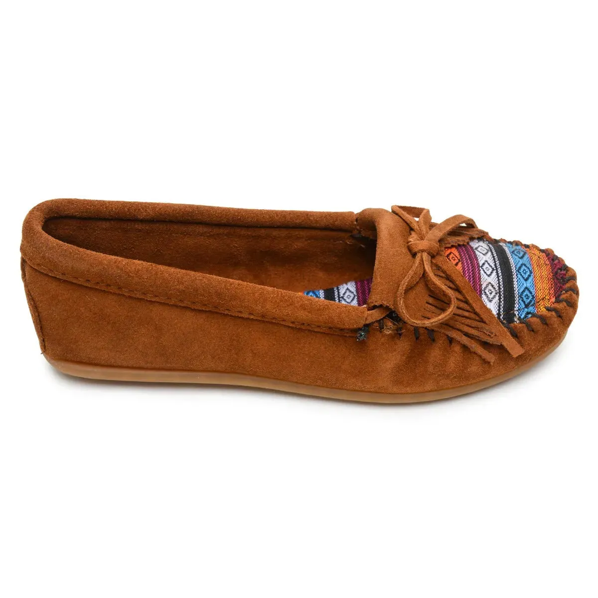 Minnetonka Arizona Kilty Suede Moc - Womens Moccasin