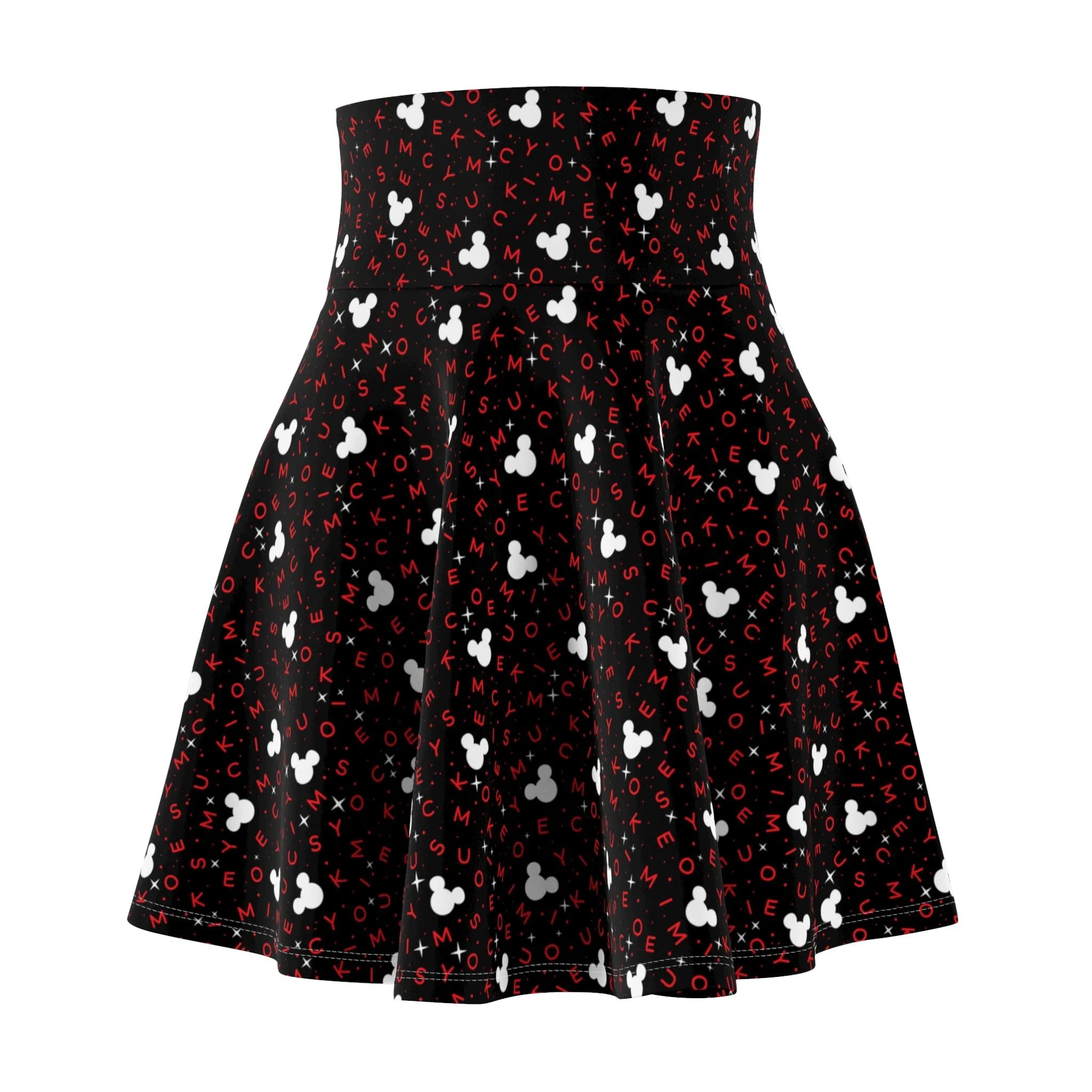 Mouse Letters Women's Skater Skirt