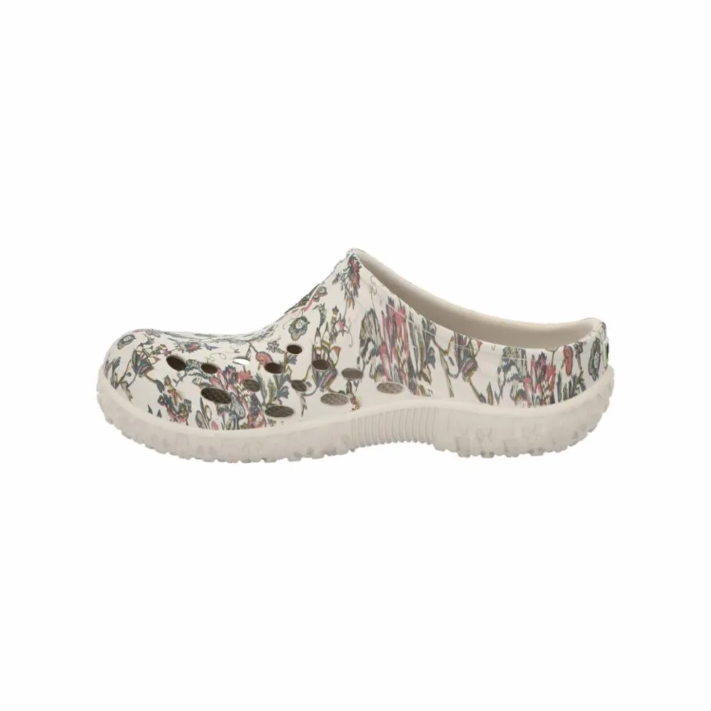 Muck Footwear Women MUCKSTER LITE CLOG WHITE/FLORALPRINT