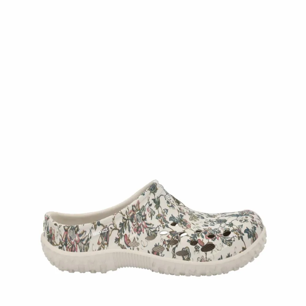 Muck Footwear Women MUCKSTER LITE CLOG WHITE/FLORALPRINT