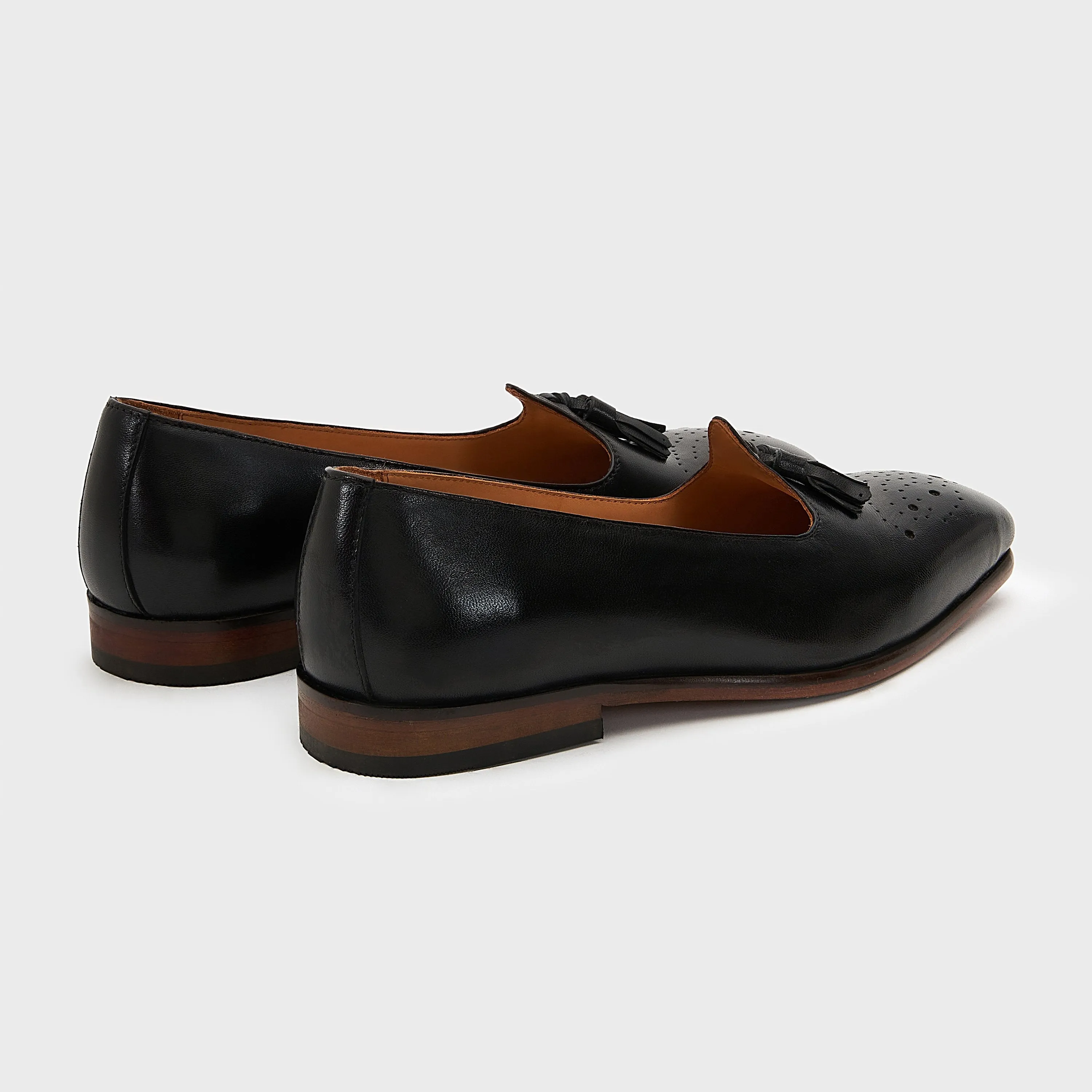 Nagra Tassel & Brogue | Black Leather