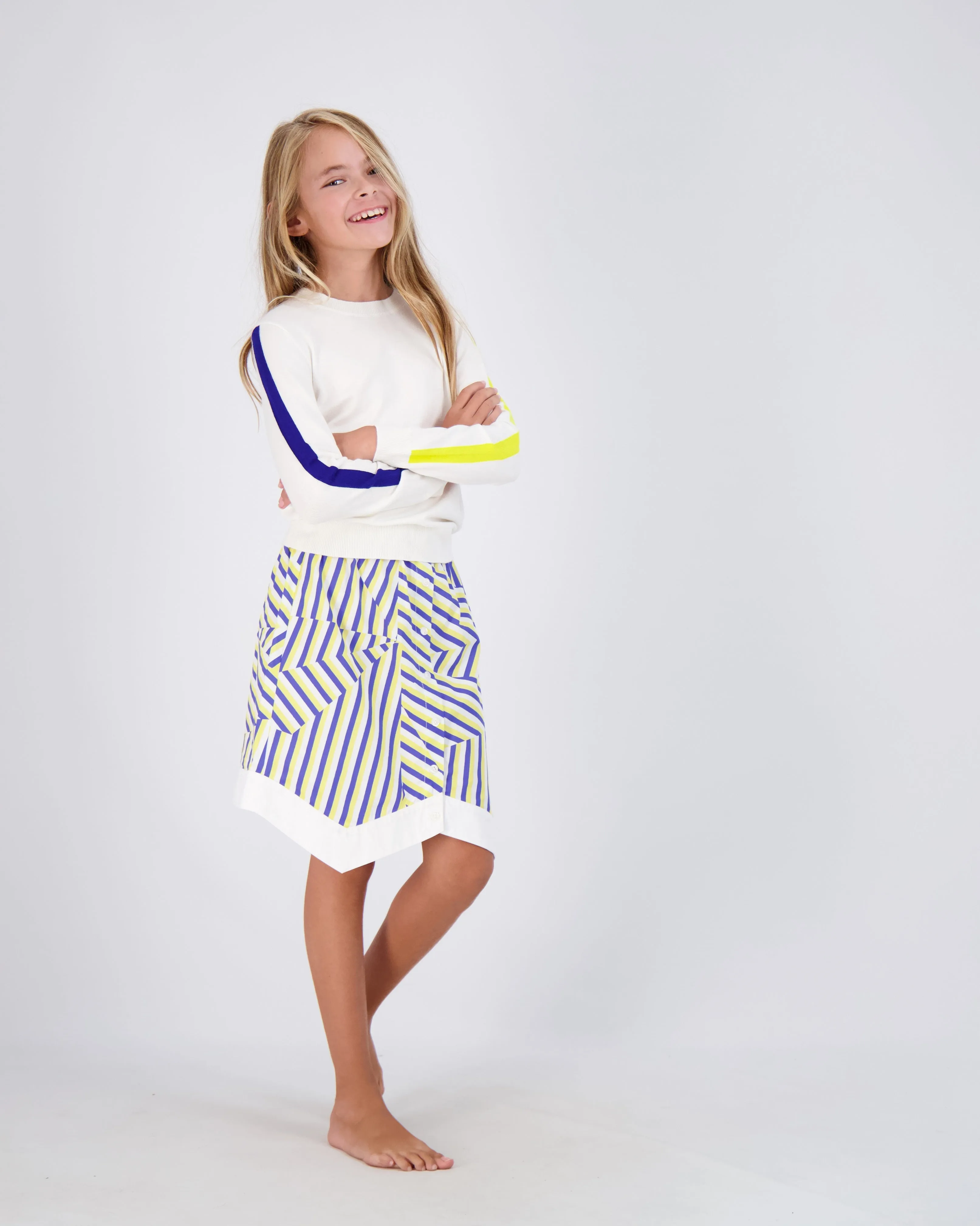 Navy/Yellow Skater Skirt